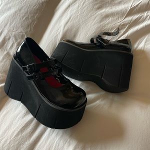 Demonia Platform Mary Janes Size 6